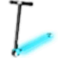 Neon Blue Scooter