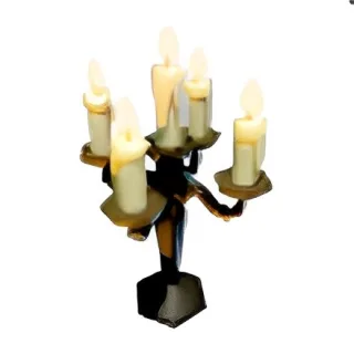 Halloween Black Victorian Candlestick Rattle