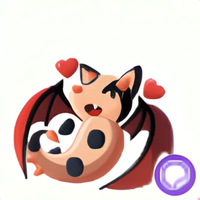 Bat Dragon Cuddle Animated Sticker